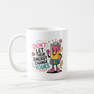 Positive Energy Mug   Retro Battery Coffee Cup