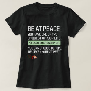 Positive Energy Over Worry Mindset Quote Black  T-Shirt