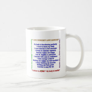 Positive Exercise Affirmations Coffee Mug
