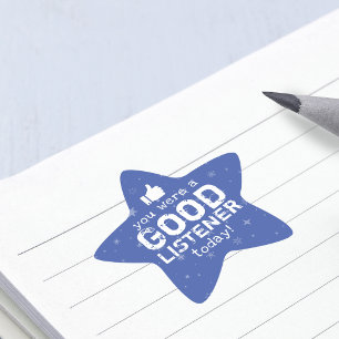 Positive Feedback Good Listener Teacher Star Sticker