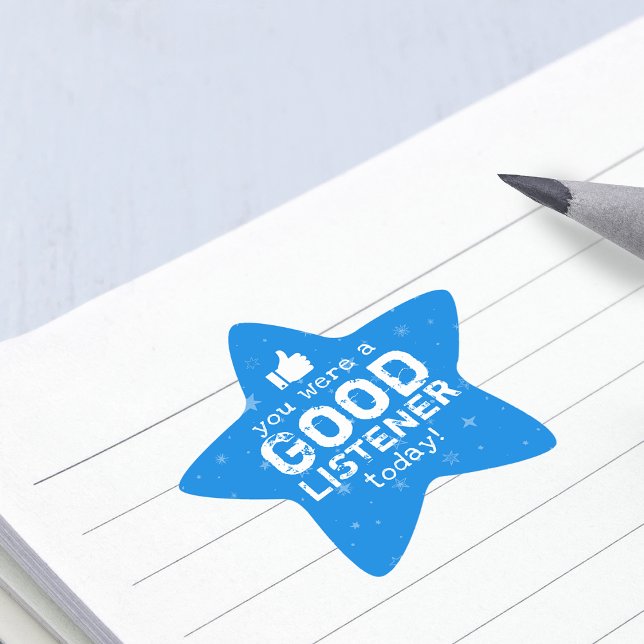 Positive Feedback Good Listener Teacher Star Sticker (Positive Feedback Good Listener Teacher Star Sticker)