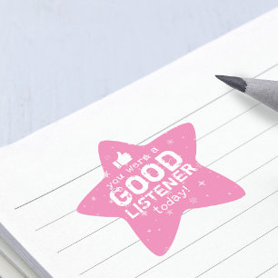 Positive Feedback Good Listener Teacher Star Sticker
