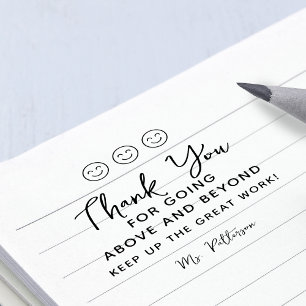 Positive Feedback Thank You Teacher Rubber Stamp