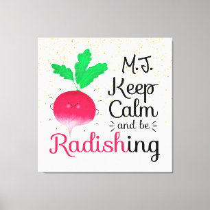 Positive Food Art, Puns and Quotes - Punny Garden Canvas Print