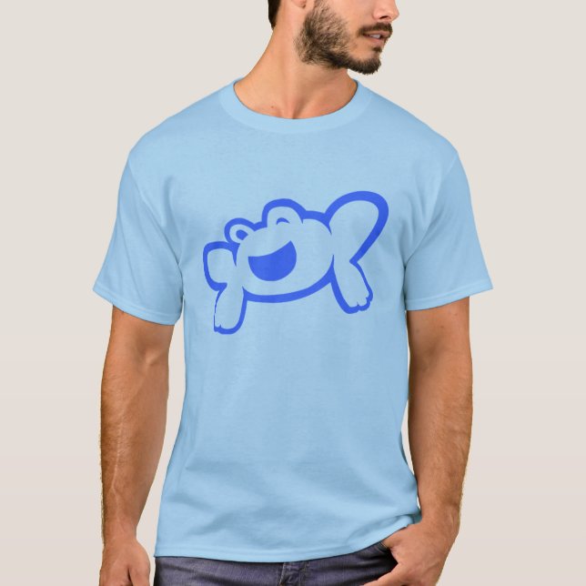 Positive Frog (Blue) T-Shirt (Front)
