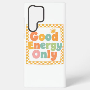 Positive "Good Energy Only" Checkered Frame Samsung Galaxy Case