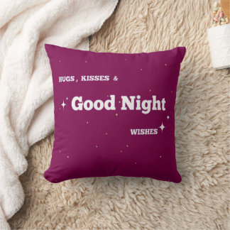 "Positive Good night vibe" with wishes Cushion