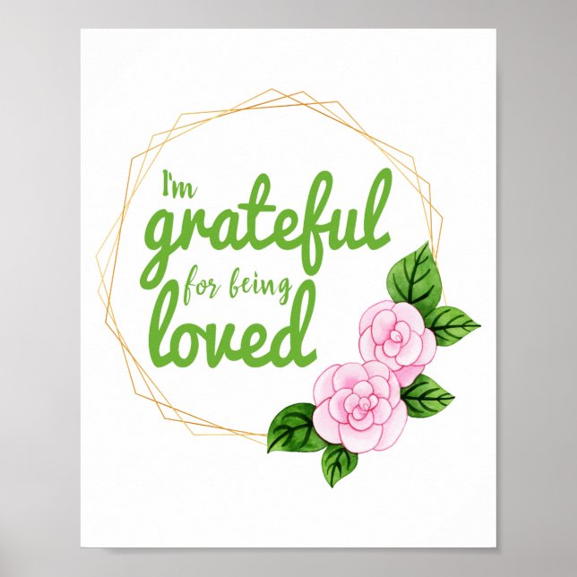 positive good vibes quotes for self acceptance poster (Front)