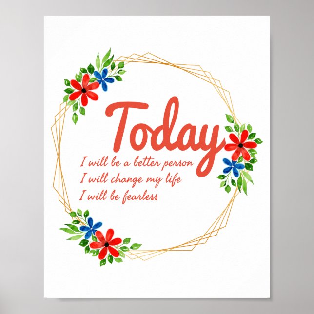 positive good vibes quotes for success poster (Front)