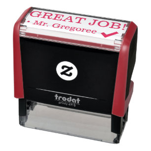 Positive "GREAT JOB!" Commendation Rubber Stamp