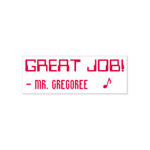 Positive "GREAT JOB!" Educator Rubber Stamp