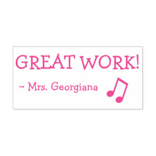 Positive "GREAT WORK!" Marking Rubber Stamp