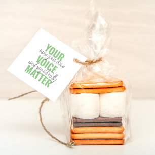 Positive Green Your Voice Matter Motivation Quote  Favour Tags