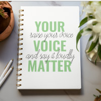 Positive Green Your Voice Matter Motivation Quote 