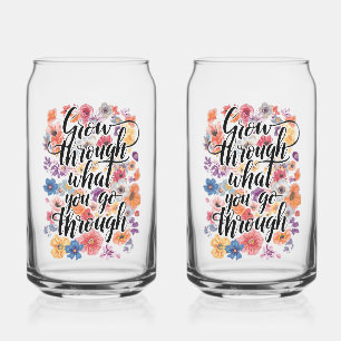 Positive Growth and Motivation Typography Can Glass