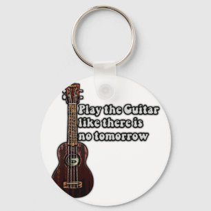 positive guitar quote for guitar lovers key ring