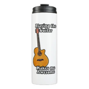 positive guitar quote for guitar players thermal tumbler
