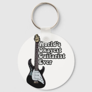positive guitar words for guitarists key ring
