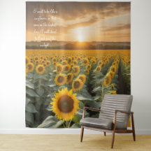 Positive hopeful Sunflowers Sunrise Tapestry