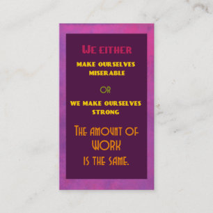 Positive Inspirational Quote about Life Business Card