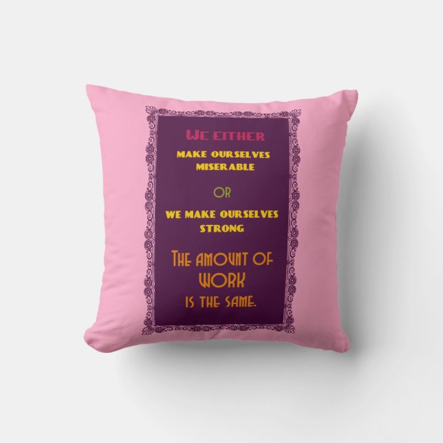 Positive Inspirational Quote about Life Cushion (Front)