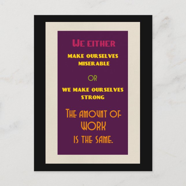 Positive Inspirational Quote about Life Postcard (Front)