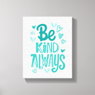 Positive Kindness Matters Typography Canvas Print