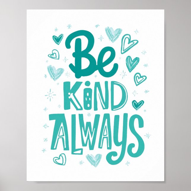 Positive Kindness Matters Typography Poster (Front)