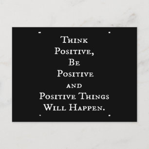 POSITIVE LIFE MOTIVATIONAL QUOTES THINK ACT MOTTO POSTCARD