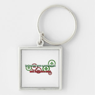 Positive Life Negative Mind Key Ring