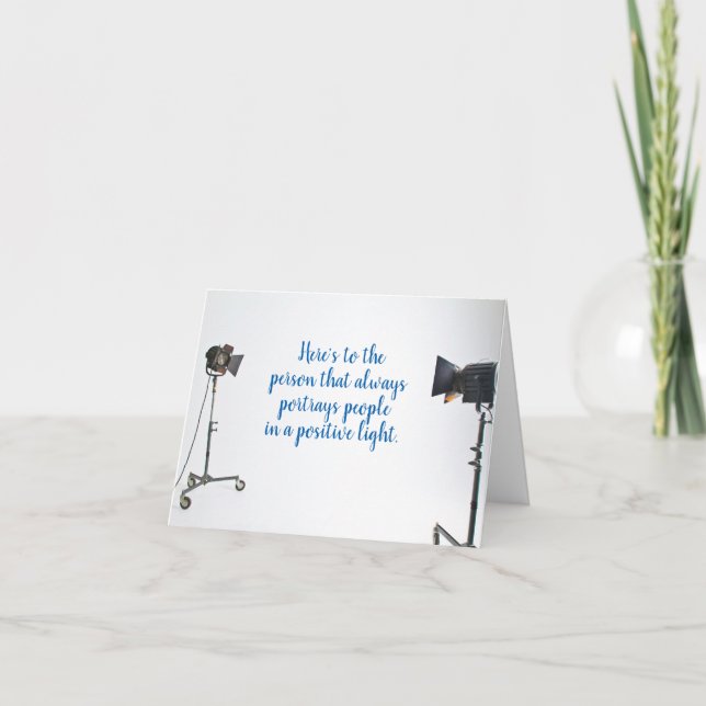 Positive Light Photographer Birthday Card (Front)