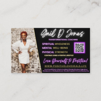 Positive Love Heals Business Card Standard