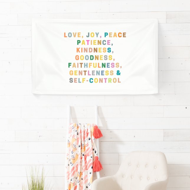 Positive| LOVE, JOY, PEACE - Blue flower  Banner (Insitu)