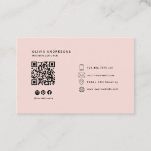  Positive Love Yourself Today Pastel Pink Quote  Business Card
