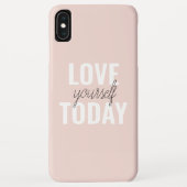  Positive Love Yourself Today Pastel Pink Quote  Case-Mate iPhone Case (Back)
