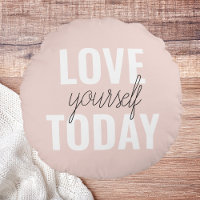 Positive Love Yourself Today Pastel Pink Quote