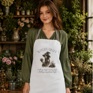 Positive Magic Spell Cottagecore Witch Apron