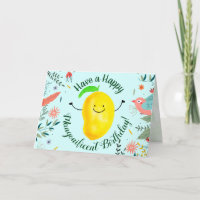 Mango Sticky Rice Foodie Birthday CardMangonificent Birthday!