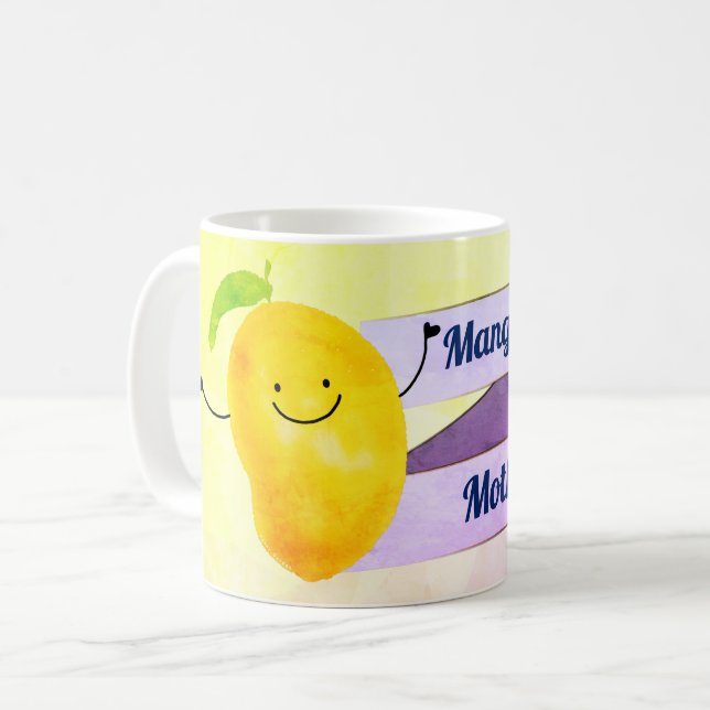 Positive Mango Pun - Mangonificent Mother Coffee Mug (Front Left)