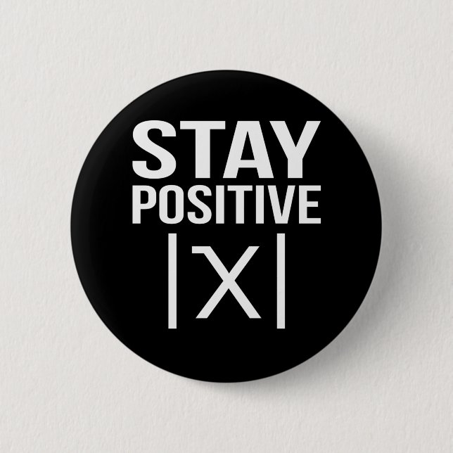 Positive Math Teacher Mathematics Maths Student 6 Cm Round Badge (Front)