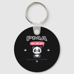 Positive Mental Attitude Panda Sticker Key Ring
