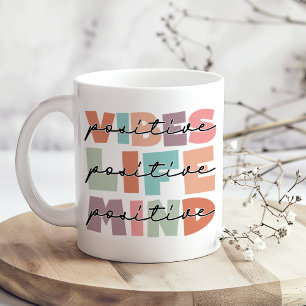 Positive Mind Aesthetic Typography Mug