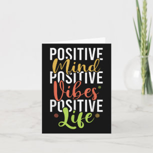 Positive Mind Positive Life Mental Health Awarenes Card