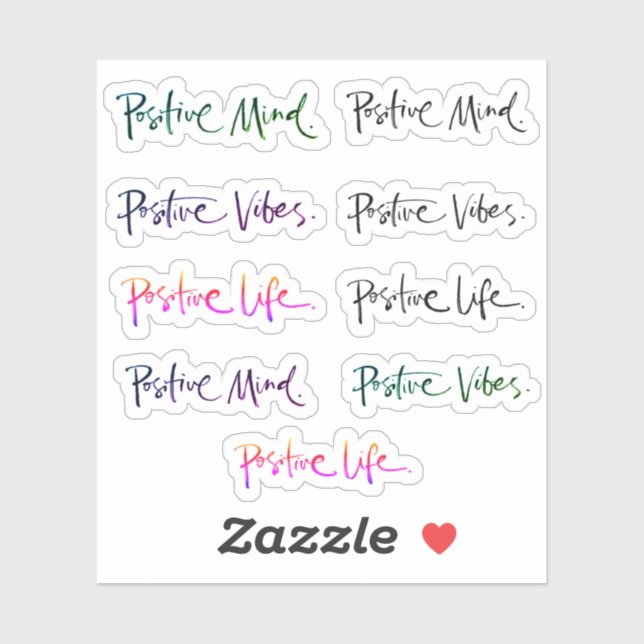Positive Mind Positive Vibes Positive Life Quote (Sheet)