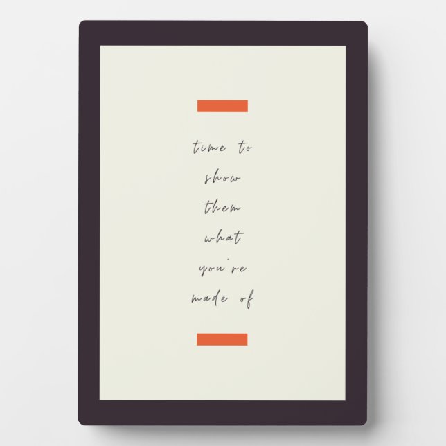 Positive Mindset Inspirational/Motivational Quote Plaque (Front)