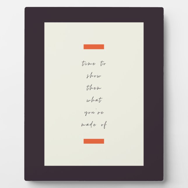 Positive Mindset Inspirational/Motivational Quote Plaque (Front)