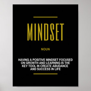 Positive Mindset Inspirational Quote On Success Poster
