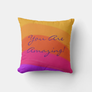 Positive Modern Rainbow Colourful  Cushion