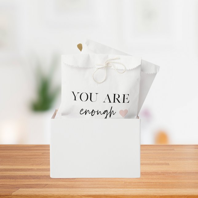 Positive Motivation You Are Enough Quote Favour Bags (Creator Uploaded)