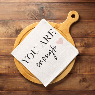 Positive Motivation You Are Enough Quote Tea Towel